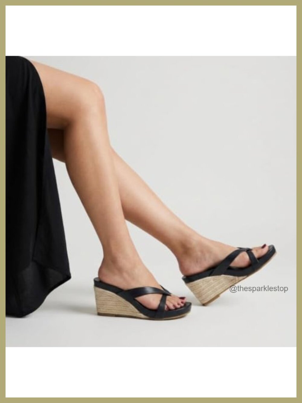 Cushionaire Women's Espadrille Wedge Sandals, Thong Platform Flip Flops with - Picture 4 of 6